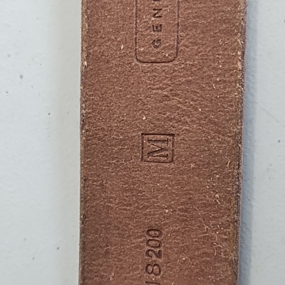 Brown Tooled Leather Belt with Coppery Metal Buckle With Rhinstones - Picture 10 of 13